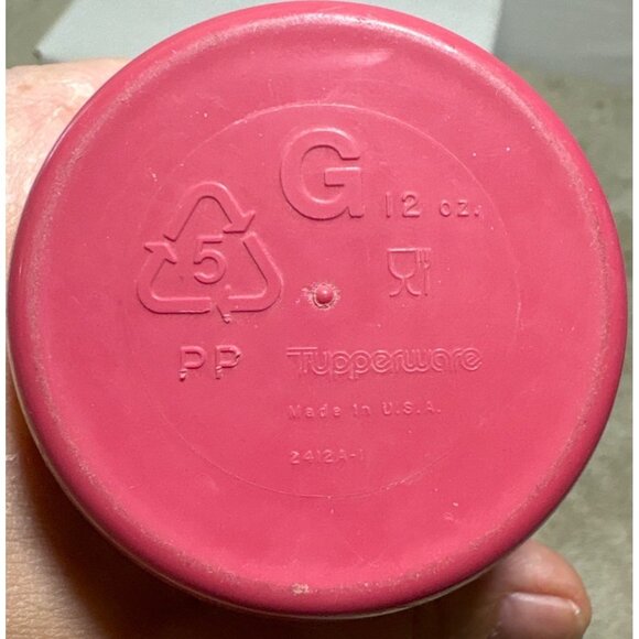 Tupperware Tumblers Stackable 12 Ounce Cups Magenta Pink Vintage Set of 4 - Picture 9 of 11